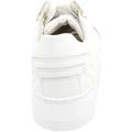 Sneakers Malu Shoes  Sneakers bassa uomo bianca liscia in vera pelle con ganci oro e