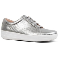 Scarpe Donna Sneakers basse FitFlop NEW TENNIS SNEAKER DIAMOND QUILTING SILVER es Nero