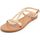 Scarpe Donna Sandali Malu Shoes Sandalo basso positano champagne donna fascetta con disegno ova Oro
