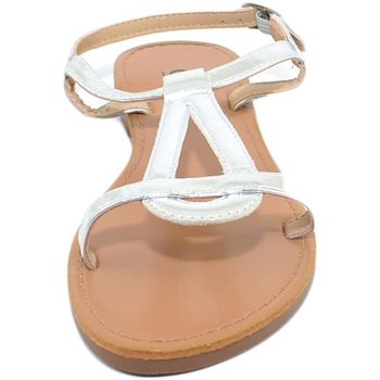Image of Sandali Malu Shoes Scarpe Sandalo basso Positano argento donna fascetta con disegno ovale