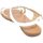 Scarpe Donna Sandali Malu Shoes Sandalo basso positano donna fascetta con treccia incrociata bi Bianco