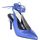 Scarpe Donna Décolleté Malu Shoes Scarpa tacco donna blu elettrico sandalo punta tallone scoperto Blu