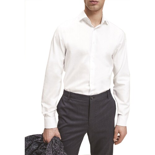 Abbigliamento Uomo Camicie maniche lunghe Calvin Klein Jeans K10K105891 Bianco