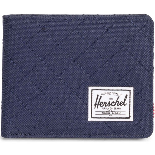 Borse Portafogli Herschel Roy RFID Peacoat Gridlock Blu