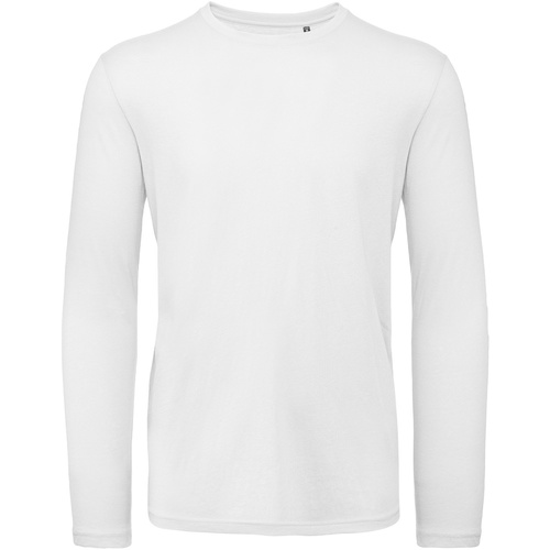 Abbigliamento Uomo T-shirts a maniche lunghe B And C TM070 Bianco