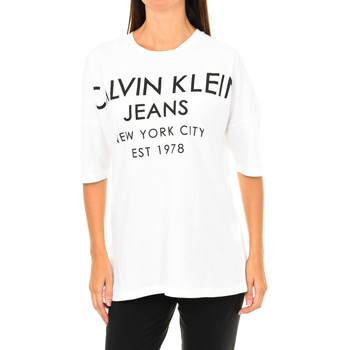 Abbigliamento Donna T-shirts a maniche lunghe Calvin Klein Jeans J20J204632-112 Bianco