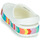Scarpe Bambina Zoccoli Crocs CROCBAND CHEVRON BEADED CLOG K Bianco / Multicolore
