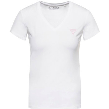 Abbigliamento Donna T-shirt maniche corte Guess Mini triangle Bianco
