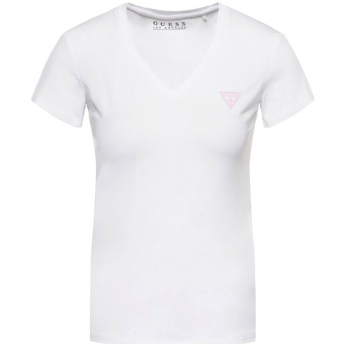 Abbigliamento Donna T-shirt maniche corte Guess Mini triangle Bianco