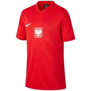 Abbigliamento Bambino T-shirt maniche corte Nike JR Polska Breathe Football Rosso