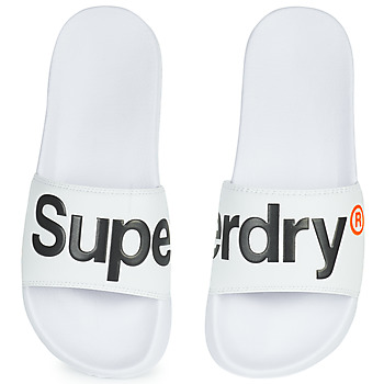 Superdry CLASSIC SUPERDRY POOL SLIDE Bianco