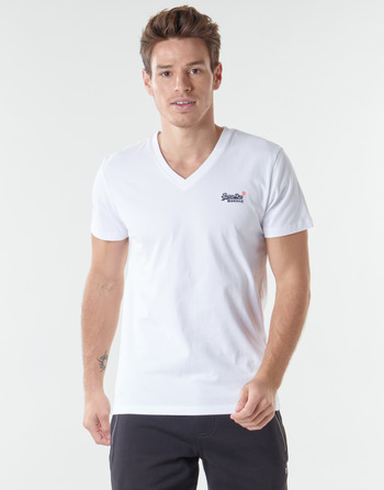 Abbigliamento Uomo T-shirt maniche corte Superdry OL CLASSIC VEE TEE NS Bianco