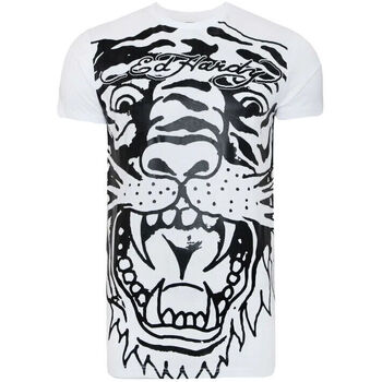 Abbigliamento Uomo T-shirt maniche corte Ed Hardy Big-tiger t-shirt Bianco