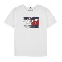 Abbigliamento Bambina T-shirt maniche corte Tommy Hilfiger MONCHE Bianco