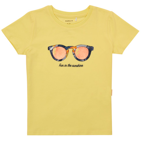 Abbigliamento Bambina T-shirt maniche corte Name it NMFFISUMMER Giallo