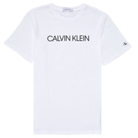 Abbigliamento Bambino T-shirt maniche corte Calvin Klein Jeans INSTITUTIONAL T-SHIRT Bianco