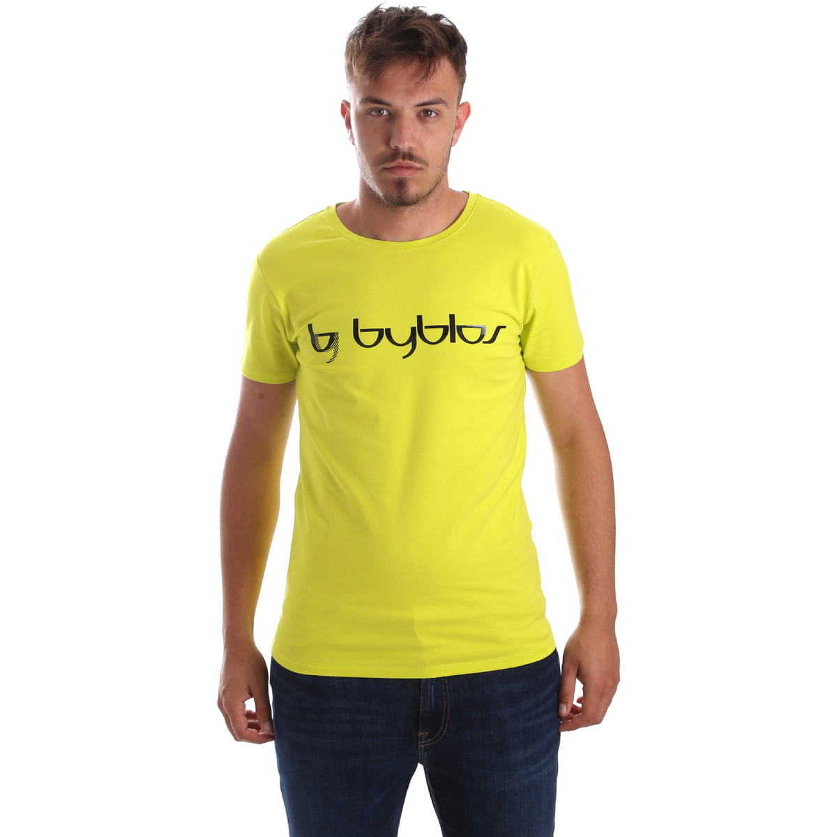 Abbigliamento Uomo T-shirt & Polo Byblos Blu 2MT0023 TE0048 Giallo