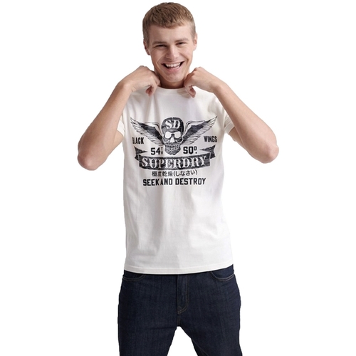 Abbigliamento Uomo T-shirt & Polo Superdry M1010137A Bianco