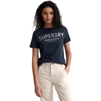 Abbigliamento Donna T-shirt maniche corte Superdry W1010006A Blu