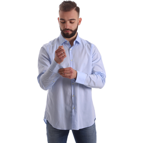 Abbigliamento Uomo Camicie maniche lunghe Gmf 965 962111/21 Blu