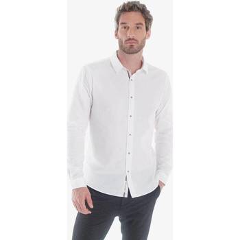 Abbigliamento Uomo Camicie maniche lunghe Le Temps des Cerises Camicia DORUS Bianco