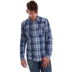 Abbigliamento Uomo Camicie maniche lunghe Gaudi 721BU46008 Blu