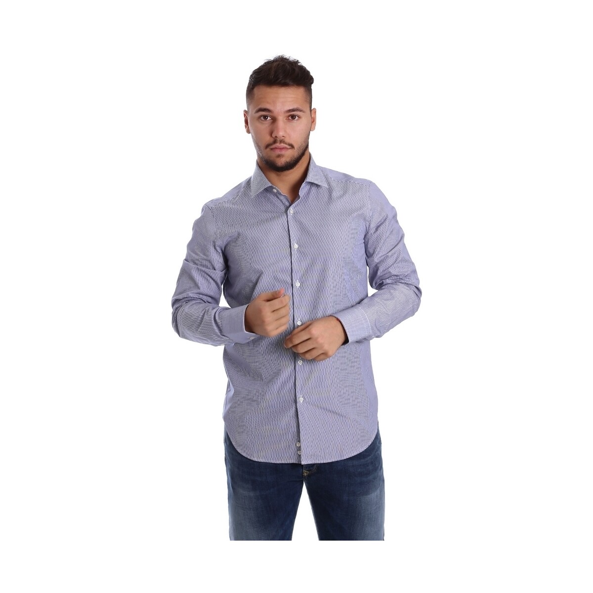 Abbigliamento Uomo Camicie maniche lunghe Gmf 965 972906/04 Blu