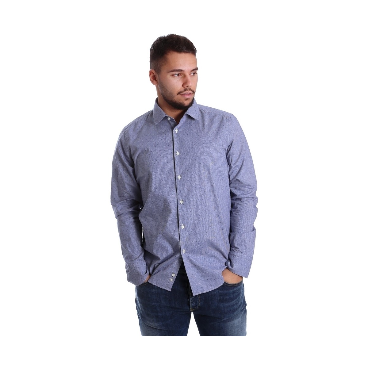Abbigliamento Uomo Camicie maniche lunghe Gmf 965 972144/01 Blu