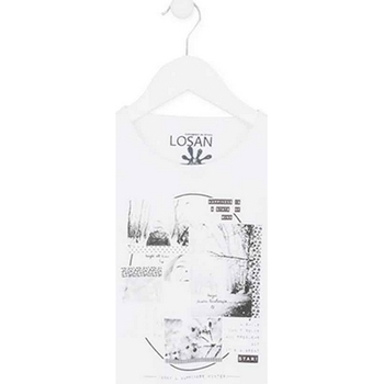 Abbigliamento Unisex bambino T-shirts a maniche lunghe Losan 724 1202AB Bianco