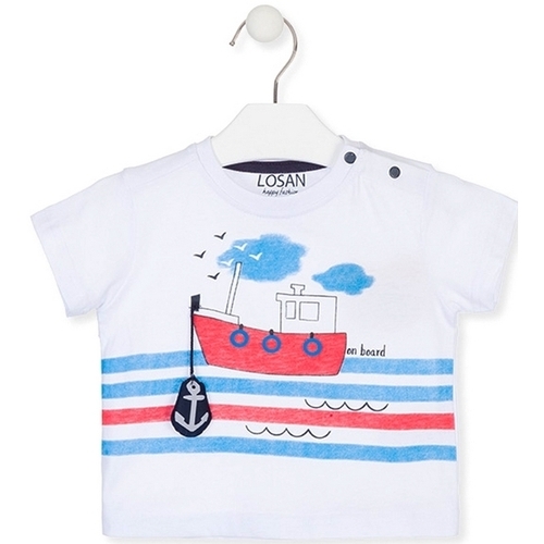 Abbigliamento Unisex bambino T-shirt maniche corte Losan 017-1004AL Bianco