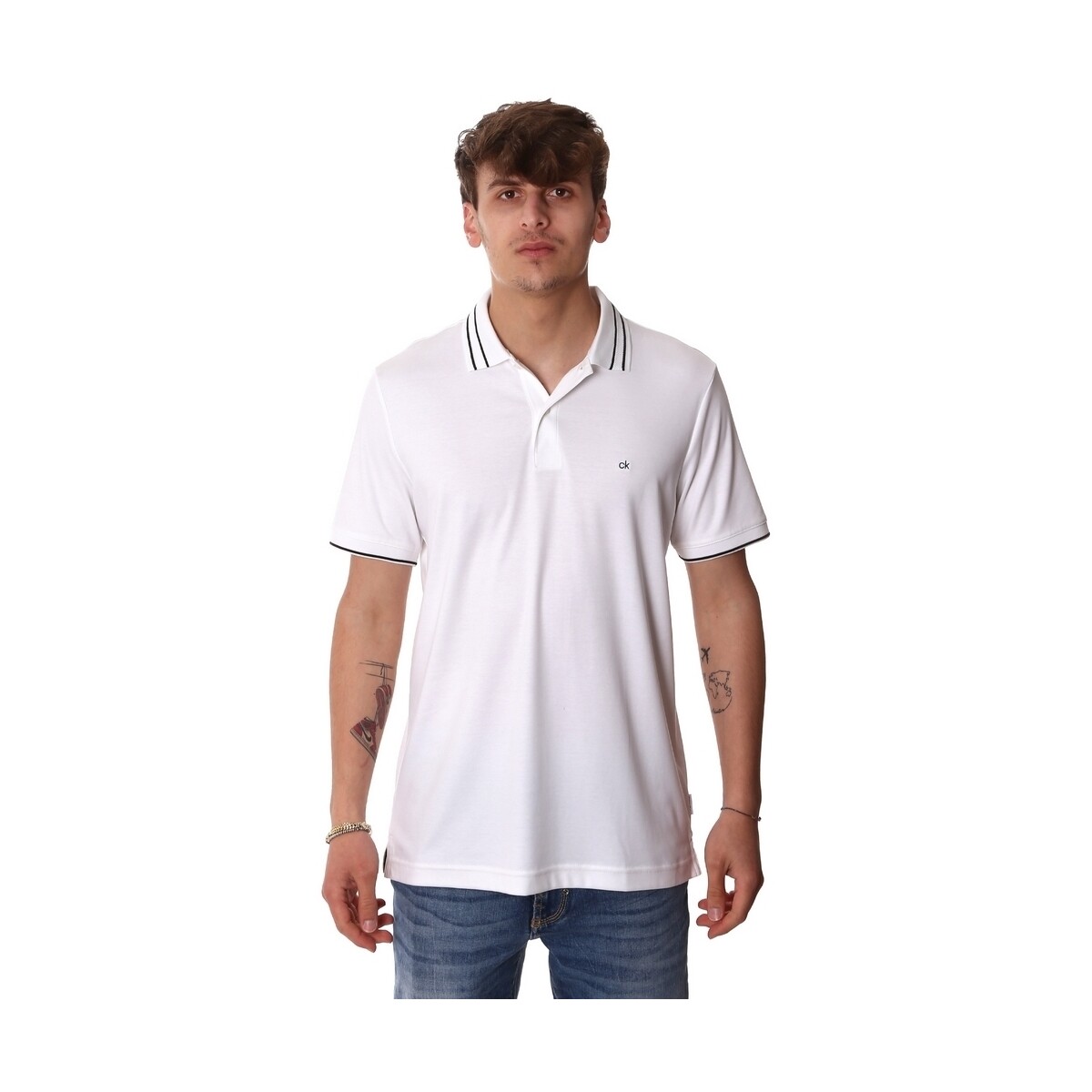 Abbigliamento Uomo T-shirt & Polo Calvin Klein Jeans K10K105183 Bianco