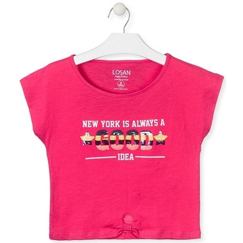 Abbigliamento Bambina T-shirt maniche corte Losan 014-1025AL Rosa