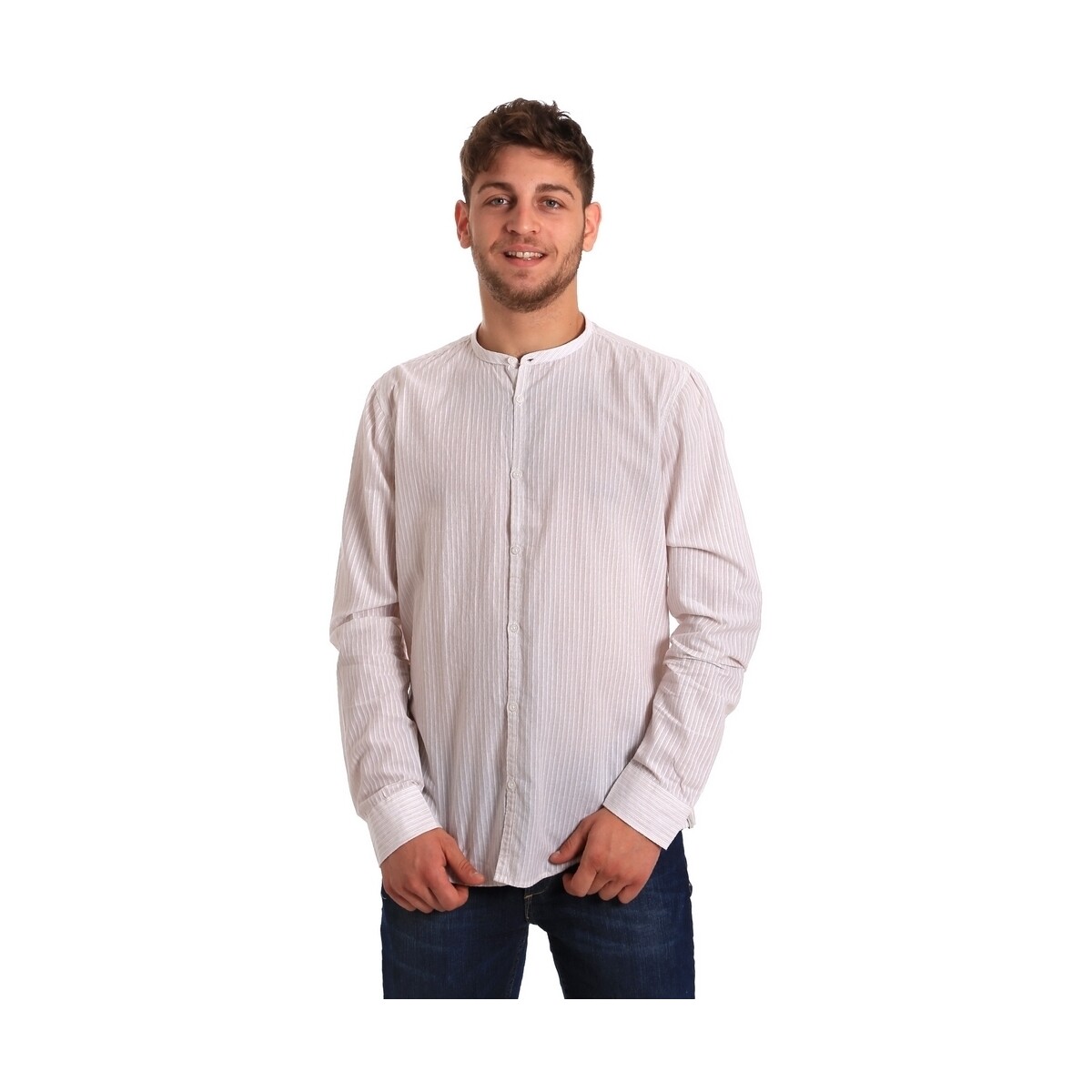 Abbigliamento Uomo Camicie maniche lunghe Gaudi 811FU45020 Bianco