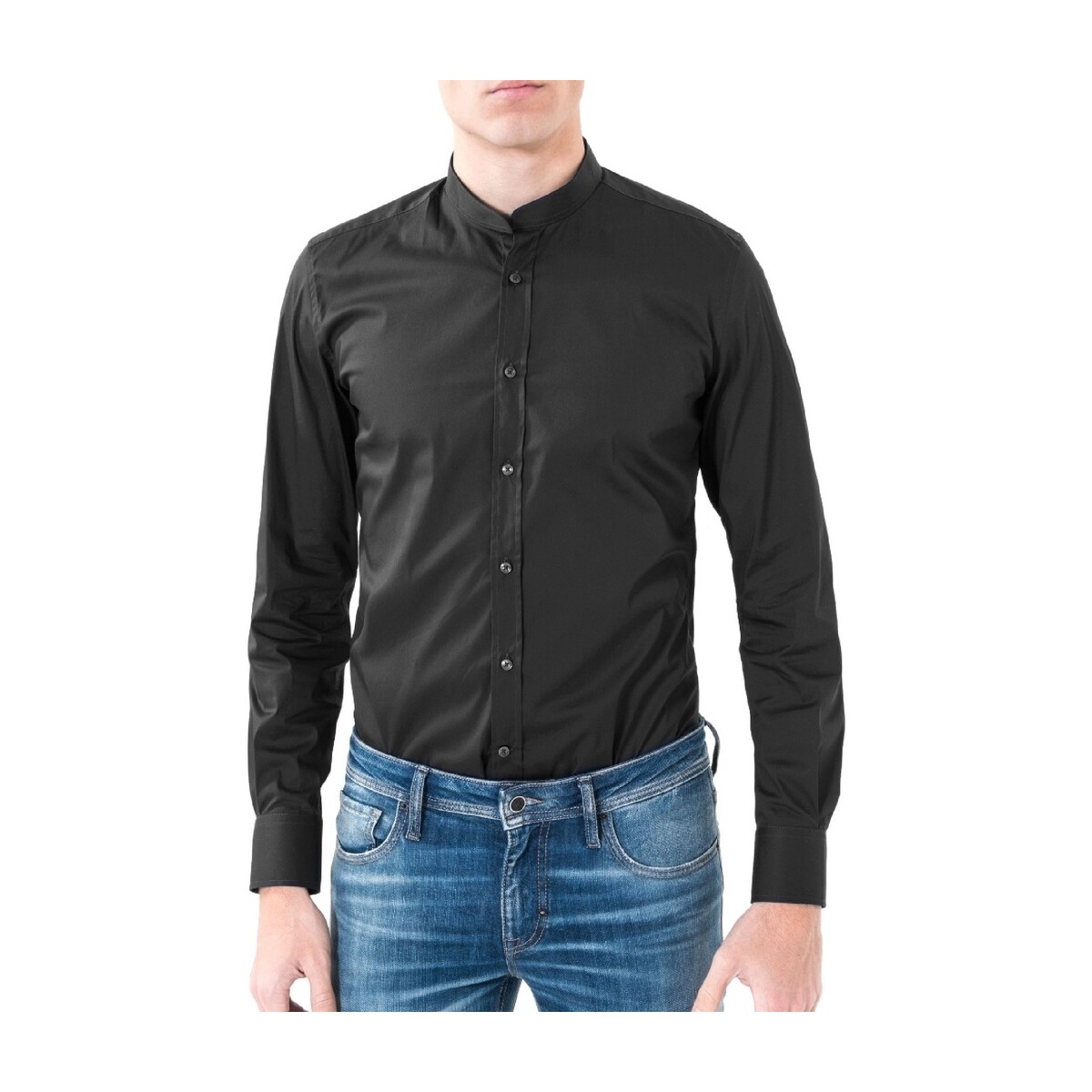 Abbigliamento Uomo Camicie maniche lunghe Antony Morato MMSL00376 FA450001 Nero