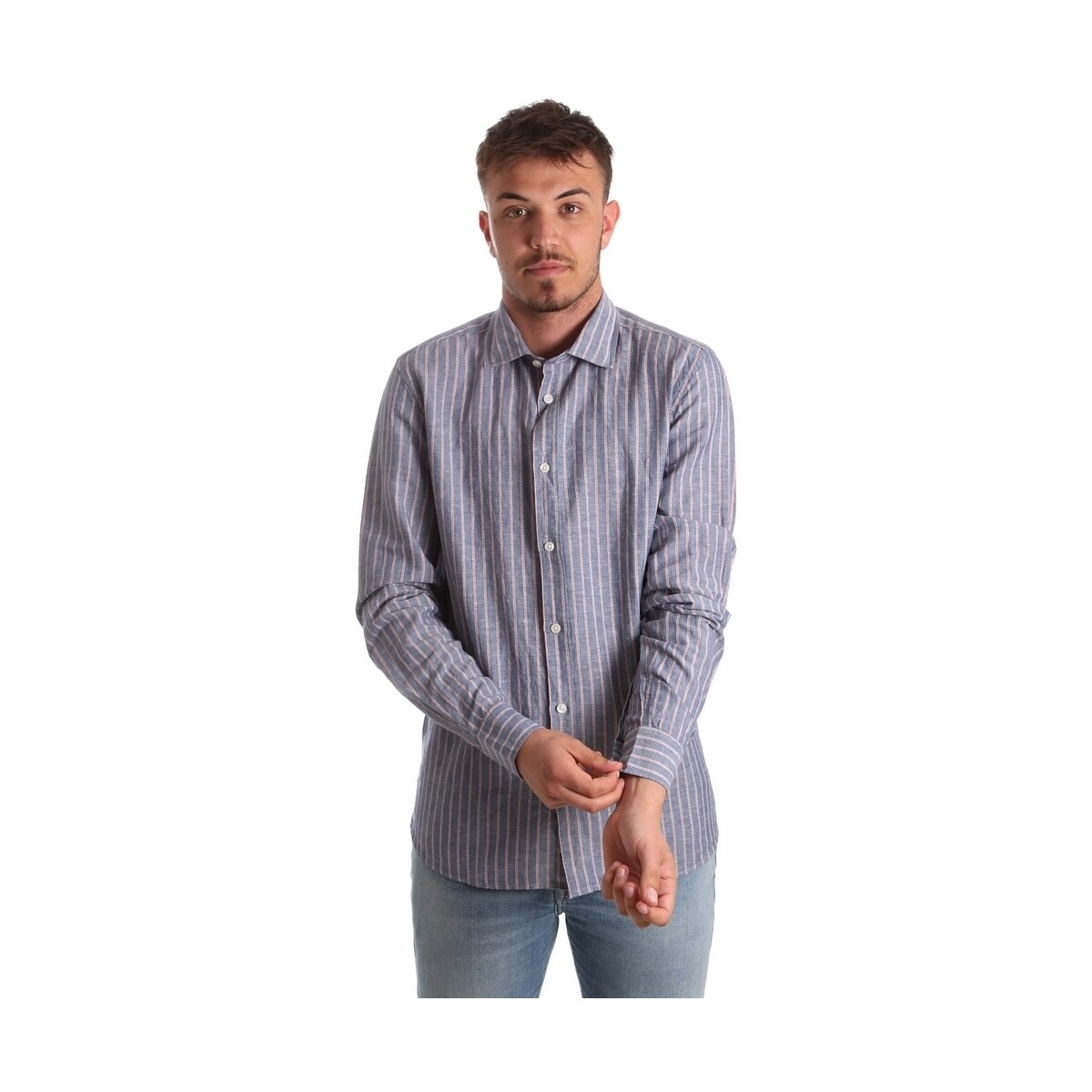 Abbigliamento Uomo Camicie maniche lunghe Antony Morato MMSL00520 FA420069 Blu