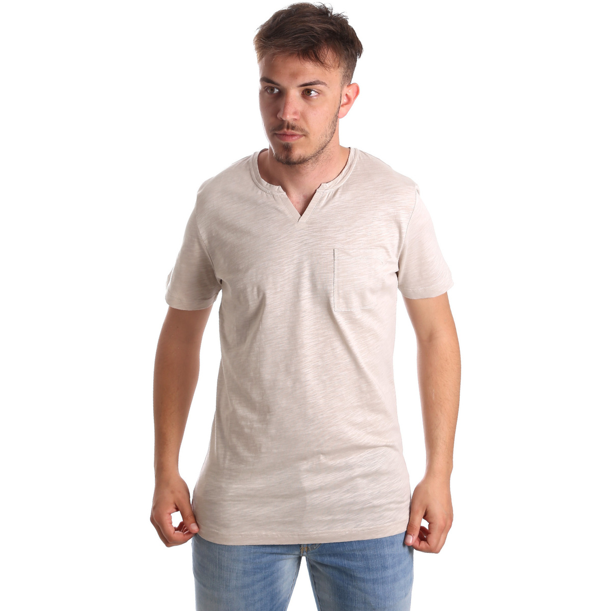 Abbigliamento Uomo T-shirt & Polo Antony Morato MMKS01487 FA100139 Beige