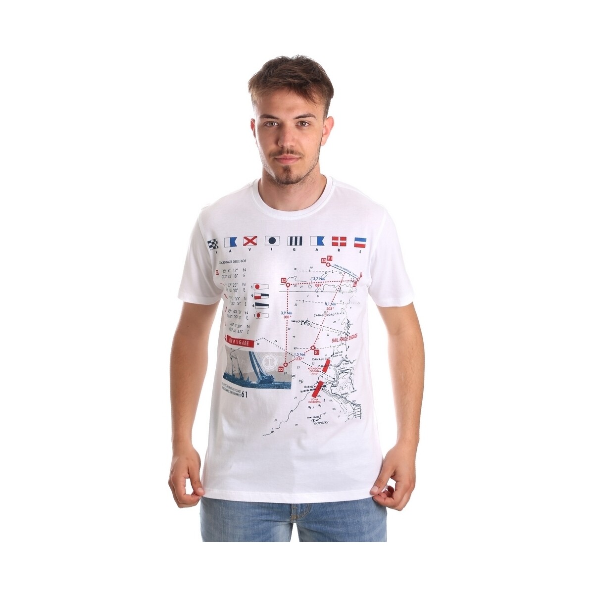 Abbigliamento Uomo T-shirt & Polo Navigare NV31086AD Bianco
