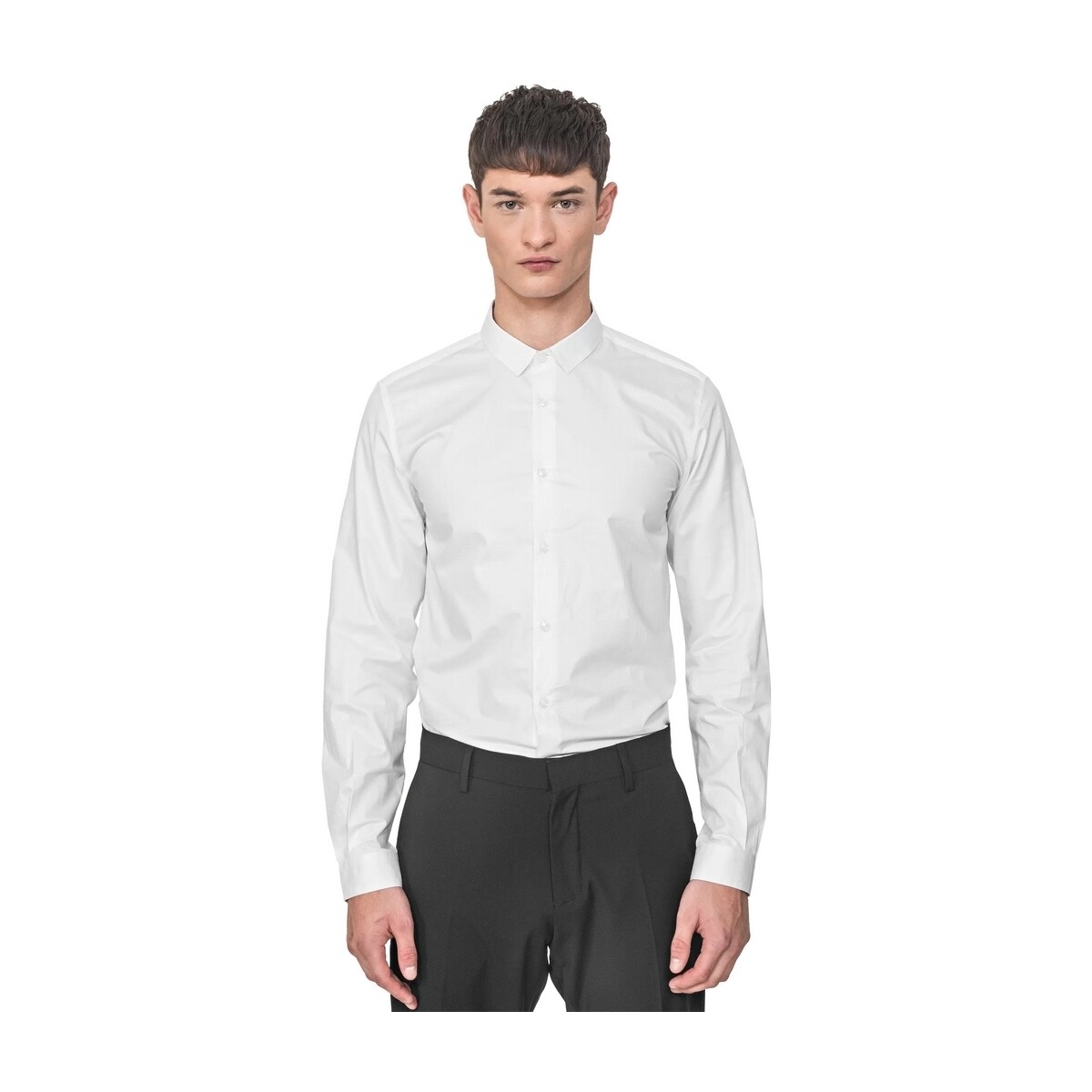 Abbigliamento Uomo Camicie maniche lunghe Antony Morato MMSL00596 FA400072 Bianco