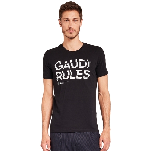 Abbigliamento Uomo T-shirt & Polo Gaudi 921FU64001 Nero