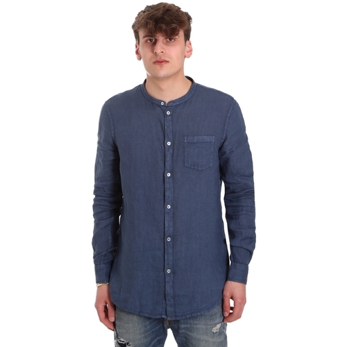 Abbigliamento Uomo Camicie maniche lunghe Gaudi 011BU45001 Blu