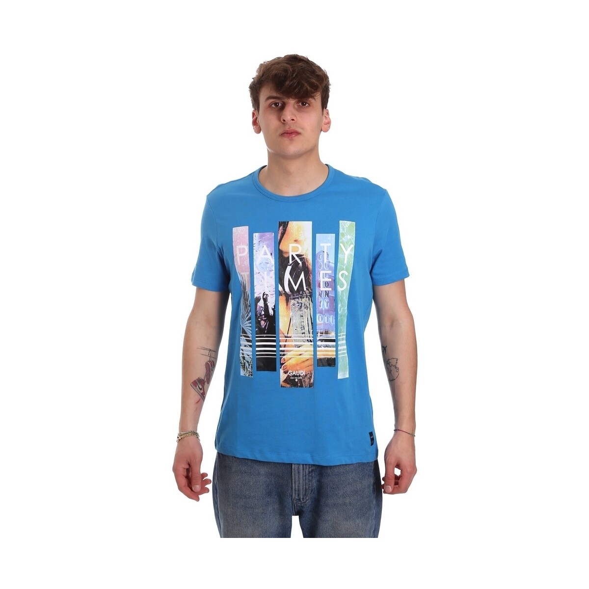 Abbigliamento Uomo T-shirt & Polo Gaudi 011BU64028 Marine