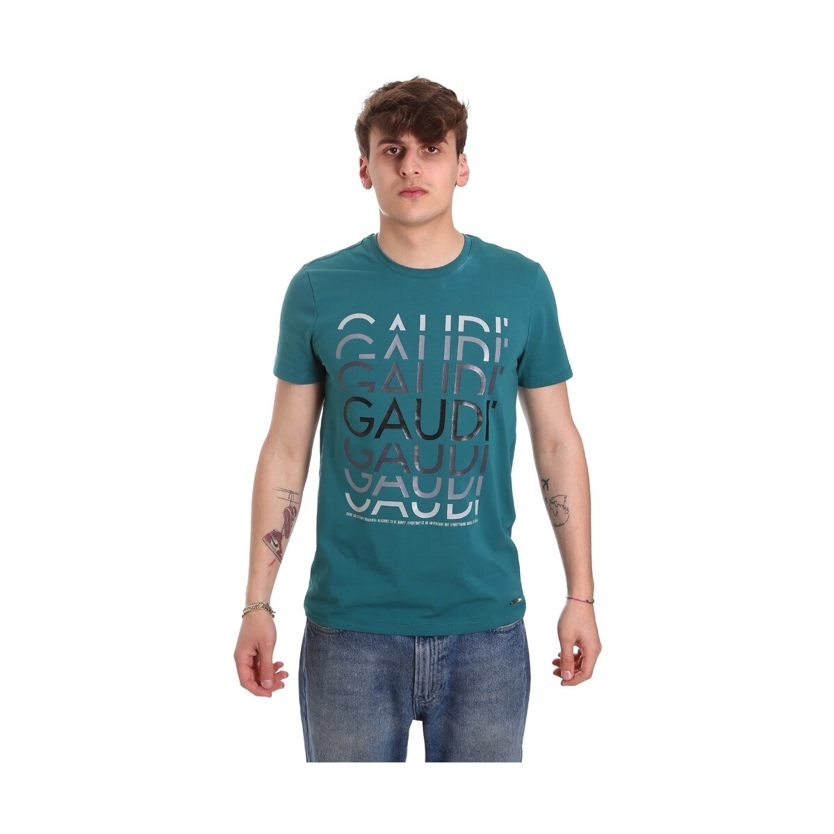 Abbigliamento Uomo T-shirt & Polo Gaudi 011BU64068 Verde