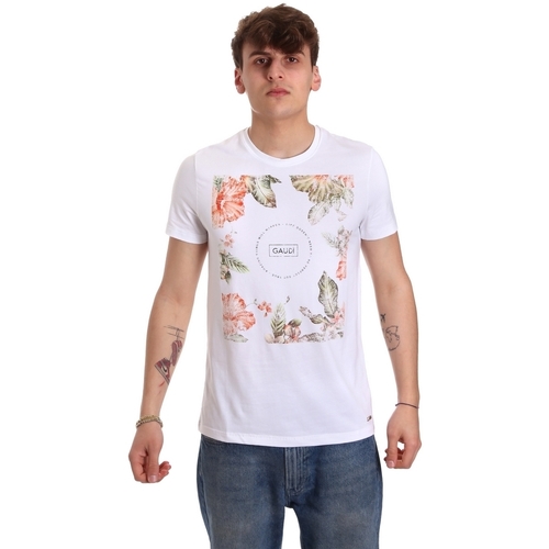 Abbigliamento Uomo T-shirt & Polo Gaudi 011BU64070 Bianco