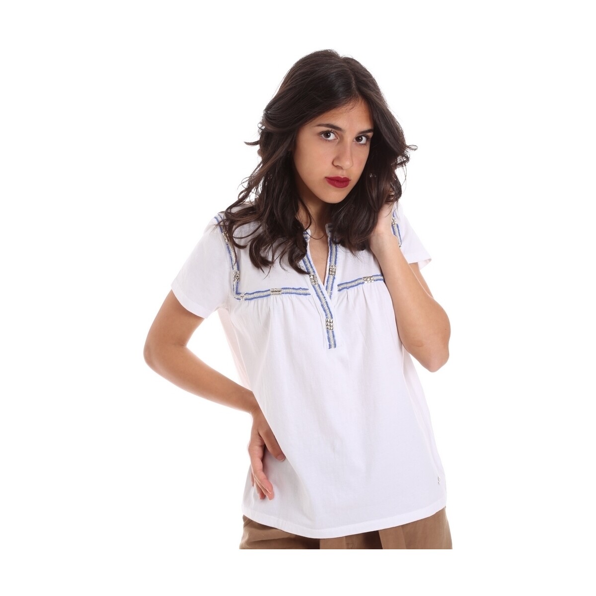Abbigliamento Donna T-shirt & Polo Gaudi 011BD64015 Bianco