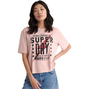 Abbigliamento Donna T-shirt maniche corte Superdry W6000056A Rosa