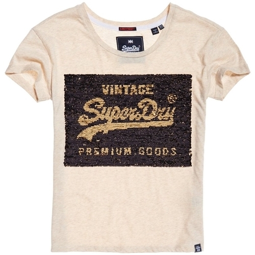 Abbigliamento Donna T-shirt maniche corte Superdry G10010MR Beige