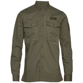Abbigliamento Uomo Camicie maniche lunghe Superdry M4010023A Verde