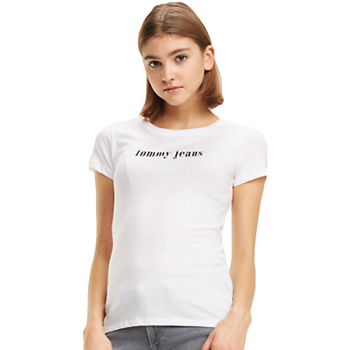 Abbigliamento Donna T-shirt maniche corte Tommy Jeans Essential slim Bianco