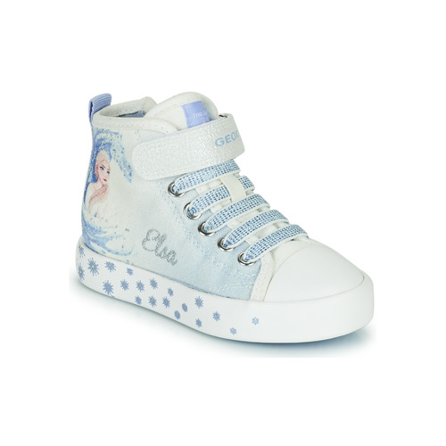 Scarpe Bambina Sneakers alte Geox JR CIAK GIRL Bianco / Blu