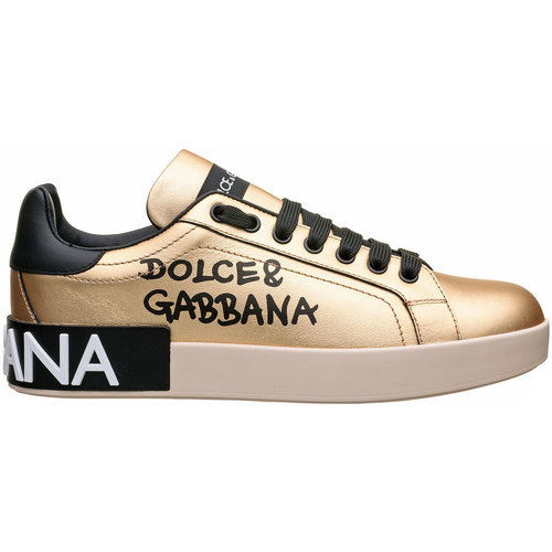 Scarpe Donna Sneakers D&G PORTOFINO SNEAKERS Oro